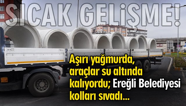 YAĞMUR SUYU GİDERLERİ GENİŞLETİLİYOR...