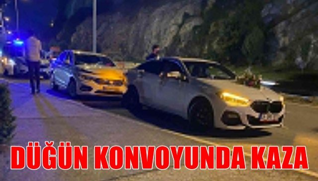  Düğün konvoyunda kaza: 1 yaralı