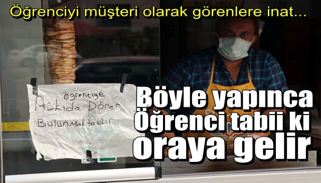 Hayırseverden öğrencilere ´´askıda döner´´ desteği