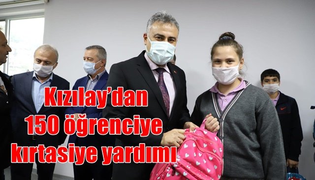  Kızılay’dan 150 öğrenciye kırtasiye yardımı