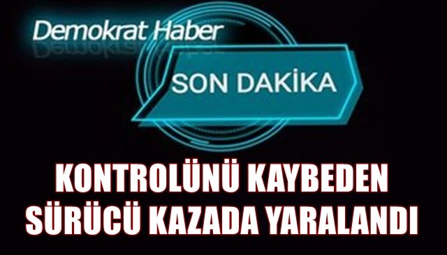 KONTROLÜNÜ KAYBEDEN SÜRÜCÜ KAZADA YARALANDI