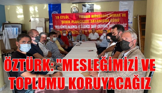  TMMOB Maden Mühendisleri Odası Zonguldak Şube Başkanı Çağlar Öztürk: ´9 Eylül Daynışma gününü kutluyoruz’