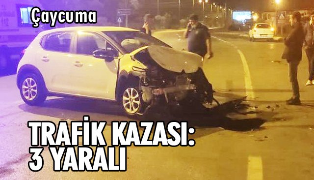 TRAFİK KAZASI: 3 YARALI 