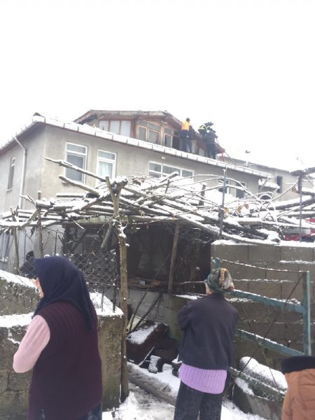 EMEKLİ İMAMIN EVİNDE YANGIN ÇIKTI - 1