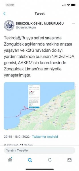 RUSYA´YA GİDEN GEMİ AÇIKTA ARIZA YAPTI - 1