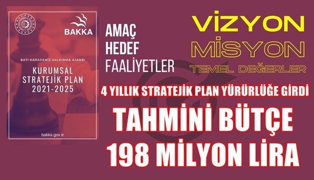 TAHMİNİ BÜTÇE 198 MİLYON LİRA