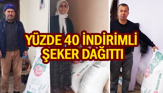 YÜZDE 40 İNDİRİMLİ ŞEKER DAĞITTI