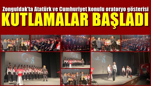 Atatürk ve Cumhuriyet konulu oratoryo gösterisi…  KUTLAMALAR BAŞLADI
