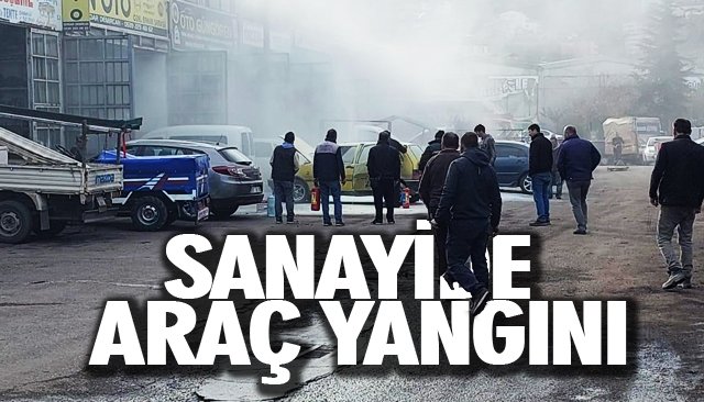 SANAYİDE ARAÇ YANGINI