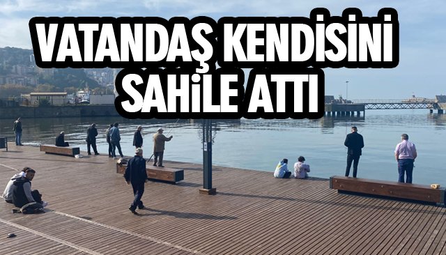 VATANDAŞ KENDİSİNE SAHİLE ATTI