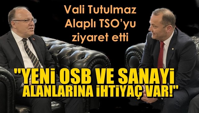  ´´YENİ OSB VE SANAYİ ALANLARINA İHTİYAÇ VAR´´ 