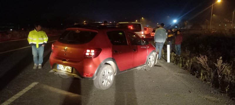 Yola aniden çıkan hayvan kazaya neden oldu: 2 yaralı  - 1