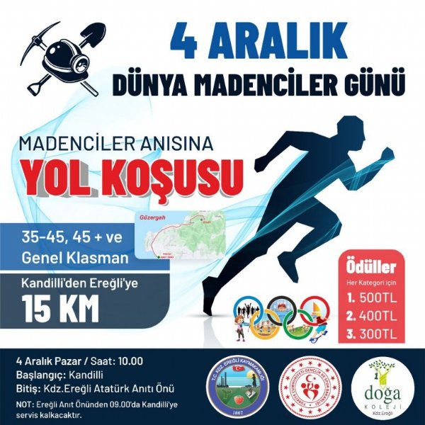 PAZAR GÜNÜ MADENCİLER İÇİN KOŞACAKLAR - 1