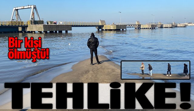 TEHLİKEYE RAĞMEN FOTOĞRAF!