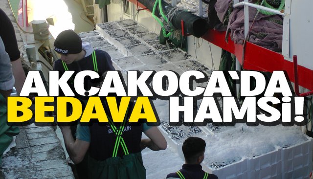 TONLARCA HAMSİ YAKALANDI, VATANDAŞA BEDAVA DAĞITILDI 