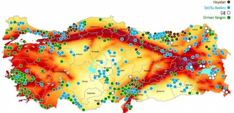 AFAD Türkiye’nin afet risk haritasını çıkardı… KARADENİZ’DE YAĞIŞ VE HEYELAN RİSKİ - 1