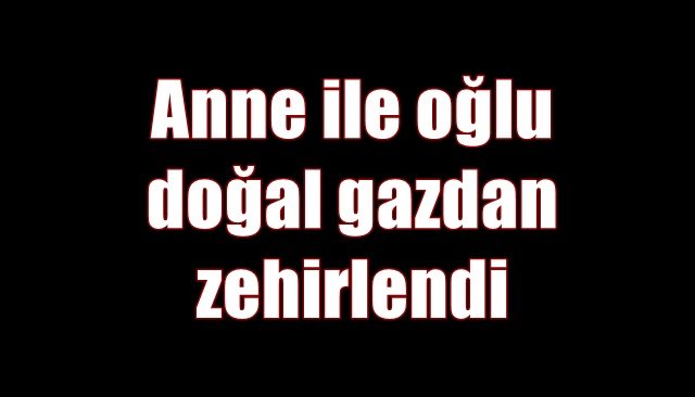 Anne ile oğlu doğal gazdan zehirlendi