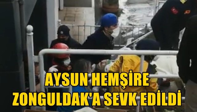 Asansör boşluğuna düşüp yaralanan hemşire Zonguldak’a sevk edildi