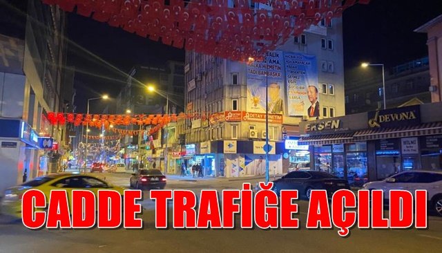  Gazipaşa Caddesi yeniden trafiğe açıldı