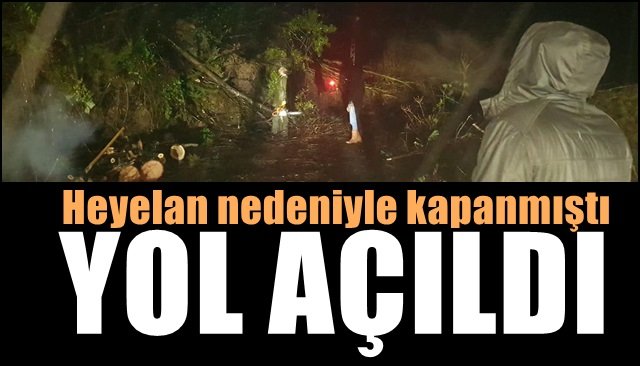 Heyelan nedeniyle kapanmıştı…  YOL AÇILDI