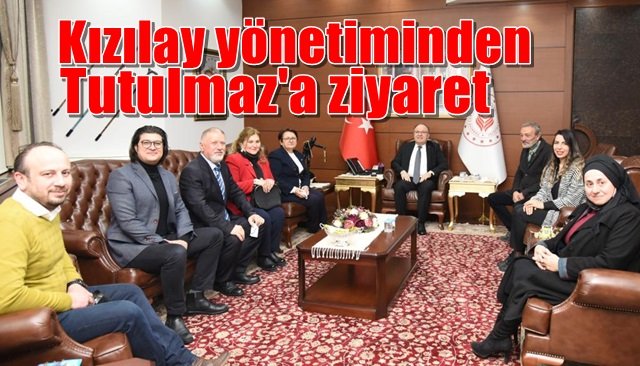 Kızılay yönetimi Vali Tutulmaz’ı ziyaret etti