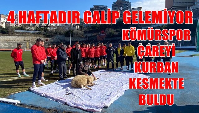 KÖMÜRSPOR ÇAREYİ KURBAN KESMEKTE BULDU