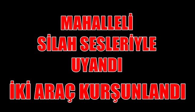 MAHALLELİ SİLAH SESLERİYLE UYANDI