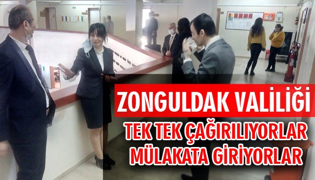 MÜLAKATA GİRMEK İÇİN VALİLİĞE GELDİLER