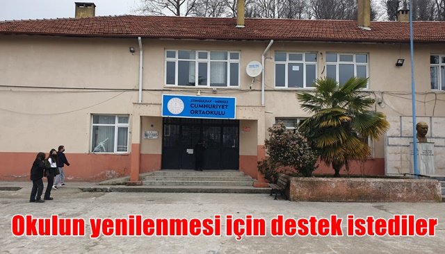 Okulun yenilenmesi için destek istediler