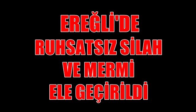 RUHSATSIZ SİLAH VE MERMİ ELE GEÇİRİLDİ...