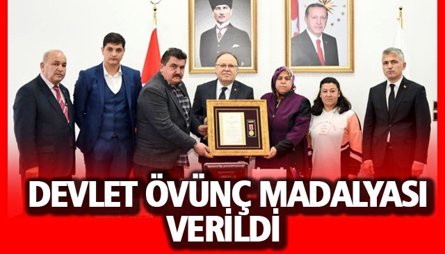 ŞEHİDİN AİLESİNE DEVLET ÖVÜNÇ MADALYASI VERİLDİ