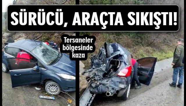 SÜRÜCÜ, ARAÇTA SIKIŞTI!