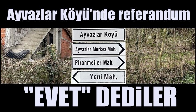 Ayvazlar Köyü’nde referandum… EVET DEDİLER 