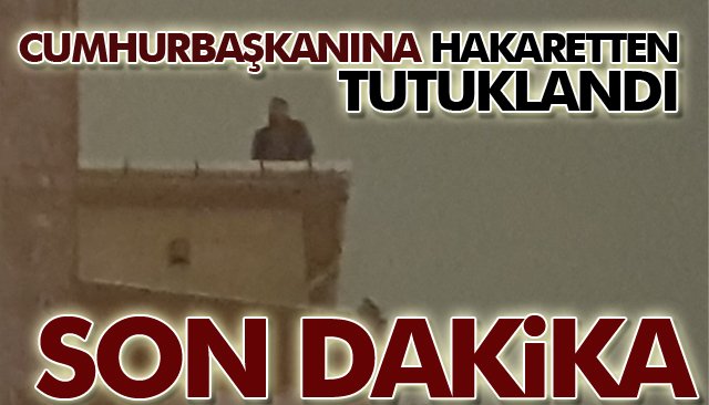 CUMHURBAŞKANINA HAKARETTEN TUTUKLANDI