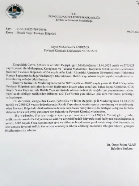 Fevkani esnafına tebligatlar gönderildi, 120 GÜNLÜK GERİ SAYIM BAŞLADI - 1