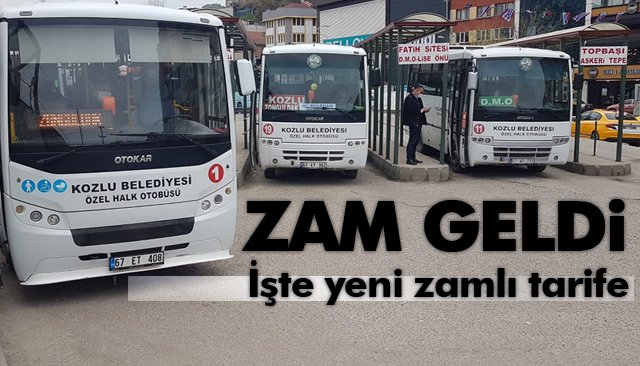 HALK OTOBÜSLERİNE ZAM   