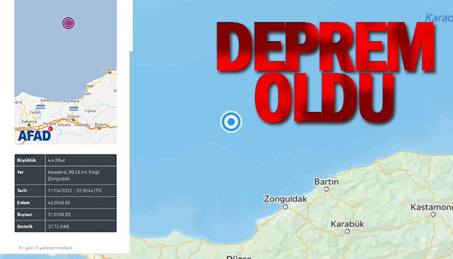 KARADENİZ EREĞLİ’DE DEPREM