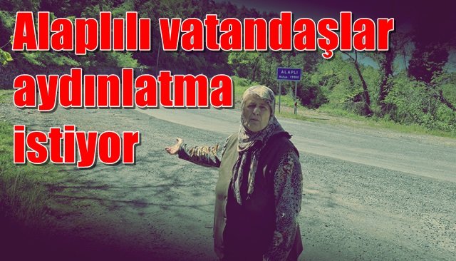 Alaplılı vatandaşlar aydınlatma istiyor