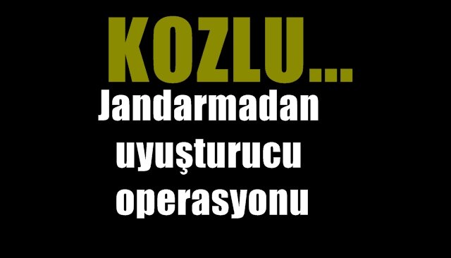 Jandarmadan uyuşturucu operasyonu