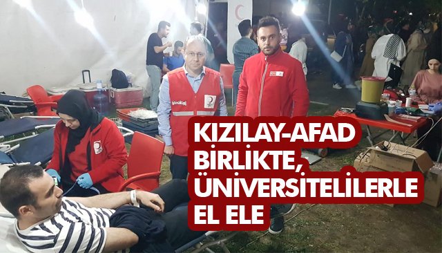 KIZILAY-AFAD BİRLİKTE, ÜNİVERSİTELİLERLE EL ELE