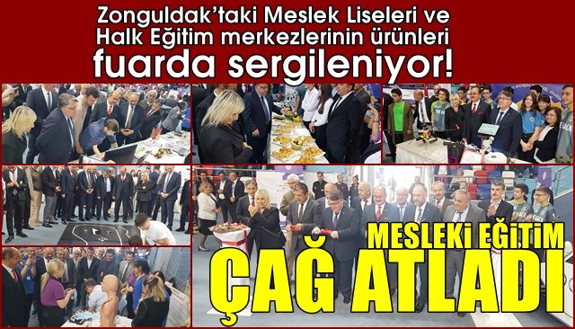 Zonguldak’taki Meslek Liseleri ve Halk Eğitim merkezlerinin ürünleri fuarda sergileniyor