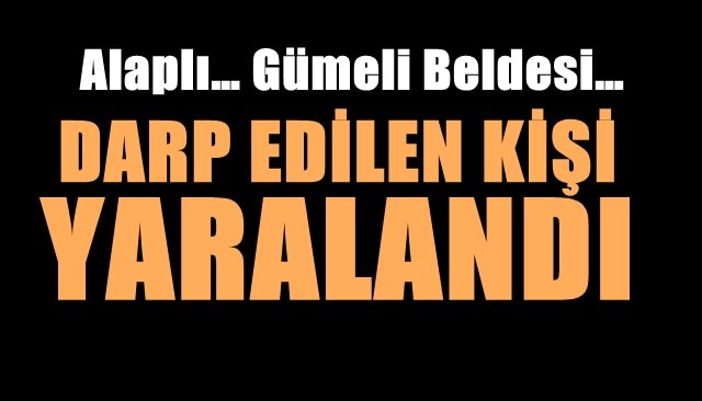 Alaplı… Gümeli Beldesi… DARP EDİLEN KİŞİ YARALANDI
