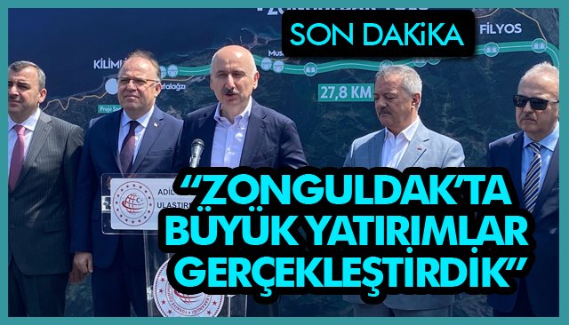Bakan Karaismailoğlu: “Zonguldak’ta ulaştırma ve haberleşme yatırımı 13 milyar 695 milyon liranın üzerinde”