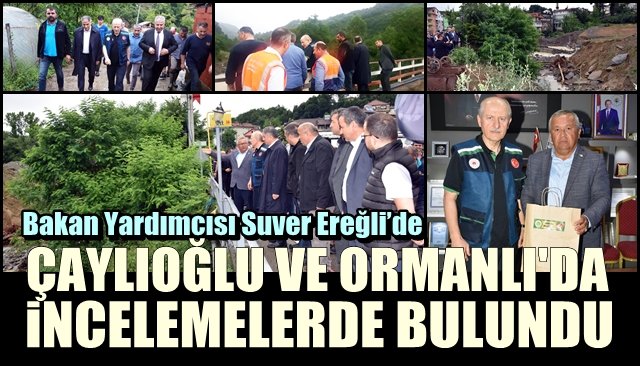 Bakan Yardımcısı Suver Ereğli’de…  ÇAYLIOĞLU VE ORMANLI’DA İNCELEMELERDE BULUNDU