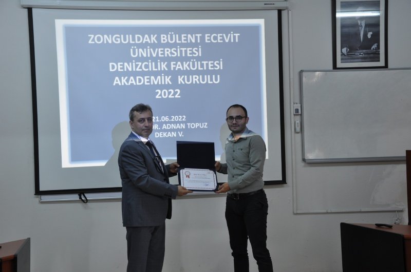 DENİZCİLİK FAKÜLTESİ AKADEMİK PERSONELİNE TEŞEKKÜR BELGESİ - 1