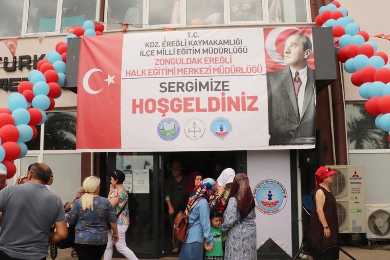 Halk Eğitim Merkezi kursiyerleri sergi açtı - 10