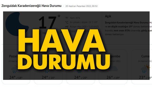 HAVA DURUMU