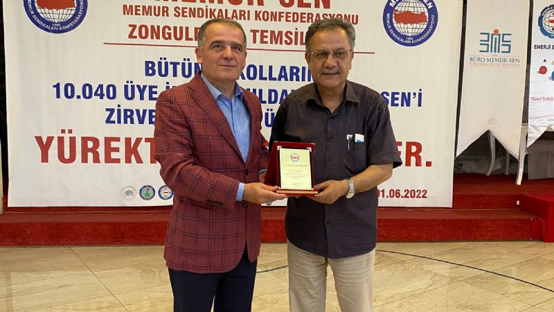 Memur Sen’i Zonguldak’ta en fazla üyesi olan sendika yapmışlardı… TEMSİLCİLERE PLAKET VERİLDİ - 8