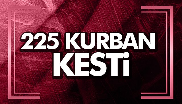 225 KURBAN KESTİ