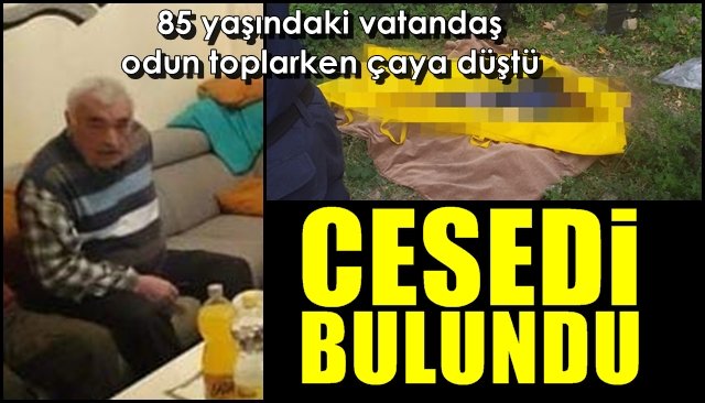 85 yaşında kişi odun toplarken çaya düştü… CESEDİ BULUNDU 